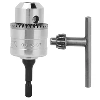 1 5 10mm 38 24unf drill chuck drill chuck driver converter impact drill chuck hex shank key machanical adaptor power tools
