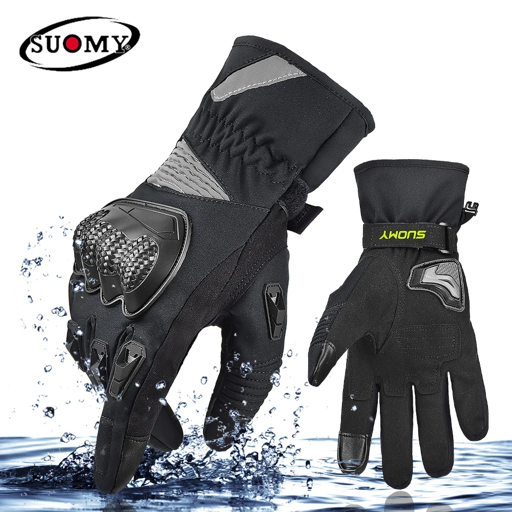 

SUOMY Motorcycle Gloves Winter Warm Waterproof Glove Outdoor Sport Ski Skate Gloves Motorbiker Motocross Racing Riding Bike