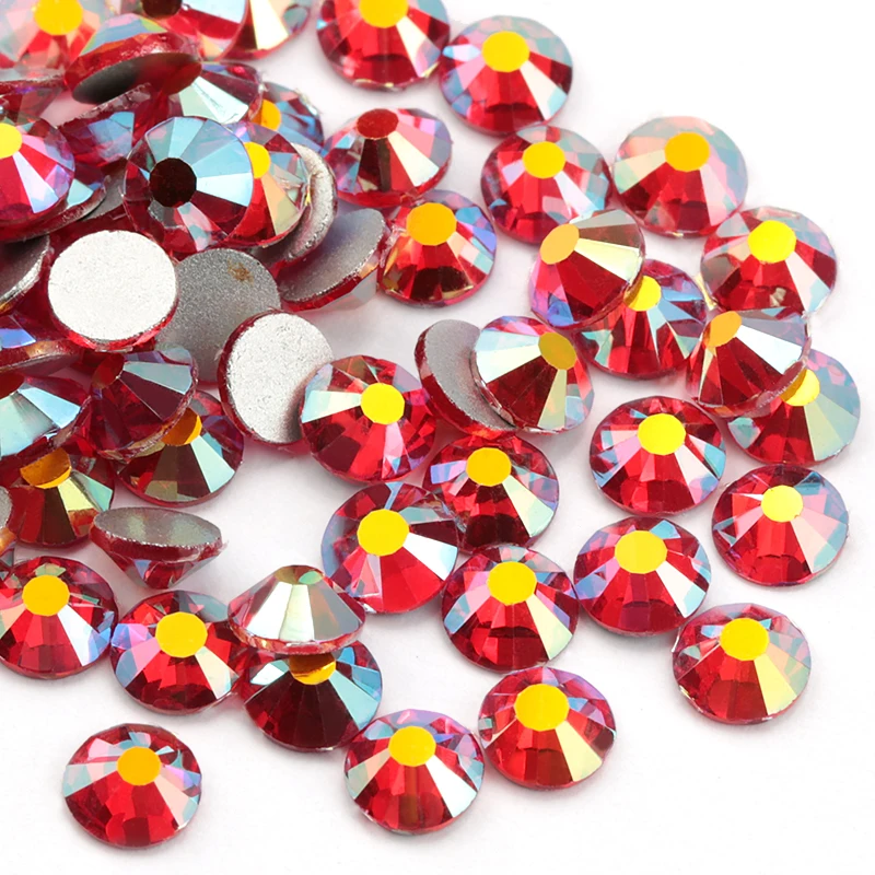 

Boutique Light Siam AB Non hotfix Rhinestone Flatback Crystals Glue On Glass Rhinestones