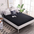 Простыня хлопковая однотонная с резинкой, наматрасник для кровати, доступен во многих размерах