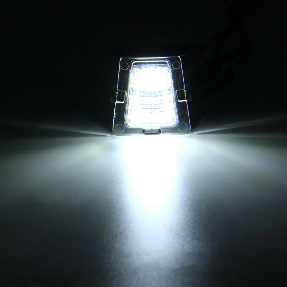 

Parts License Plate Light For Jeep Wrangler JK JKU 07-18 White LED Bumper Lamp
