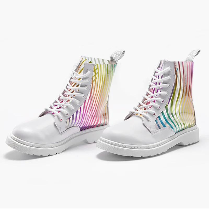 IGU/женские кроссовки на плоской подошве; повседневная обувь на платформе; tenis feminino; высокие прозрачные кроссовки с толстой подошвой в стиле Харадзюку для женщин