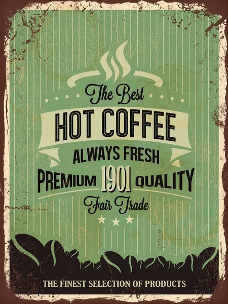

Metal Sign Shabby Chic Retro Style Best Hot Coffee Tin Kitchen Wall Door Plaque