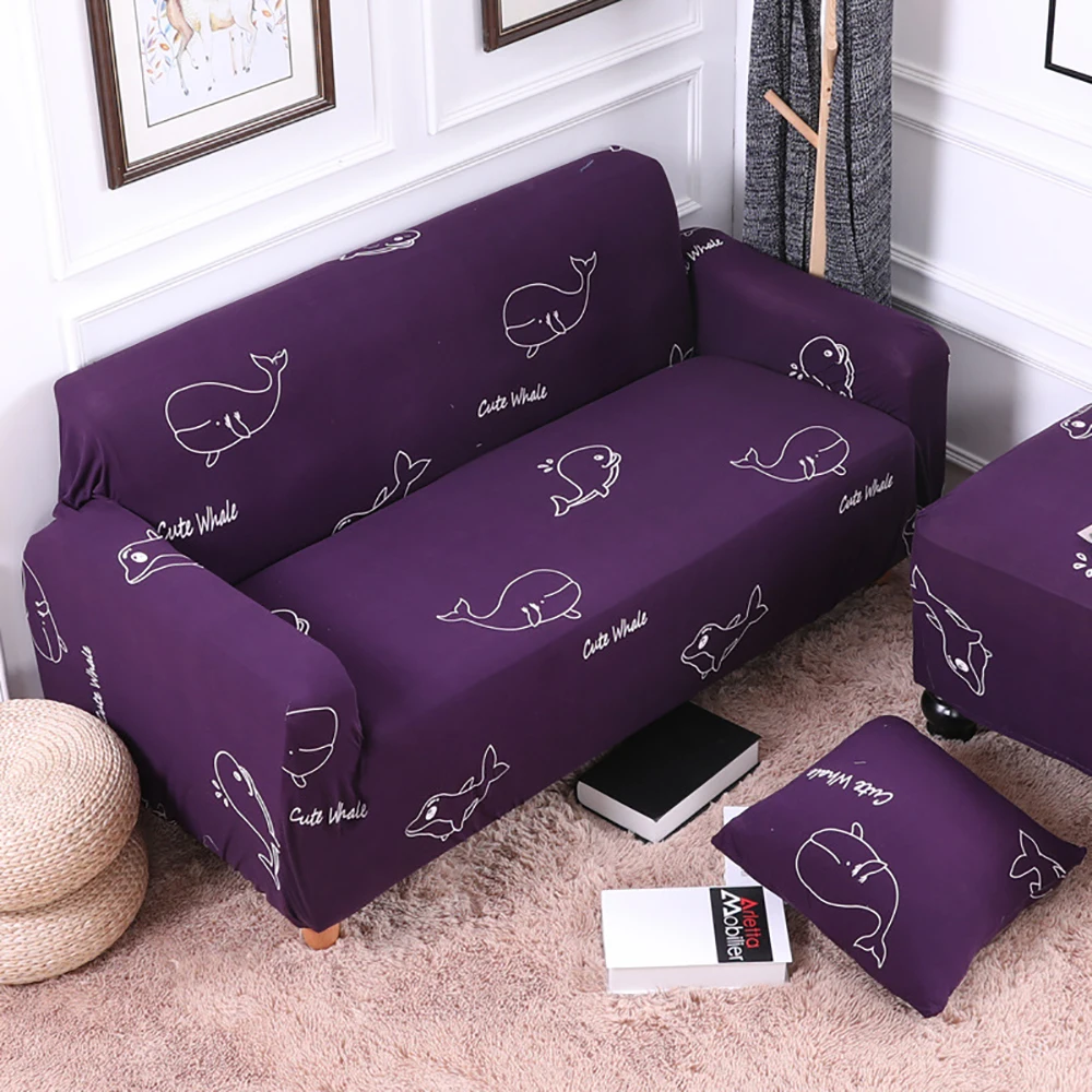 Lychee милые Чехлы для дивана с рисунком Кита эластичный чехол принтом гостиной на