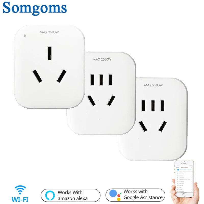 

WiFi Smart Socket Power AU Plug Mobile APP Remote Control Work with Alexa Google Home Energy Monitor No Hub Required