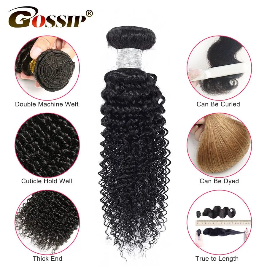 Монгольский кудрявый вьющиеся 3 пряди с закрытием человеческие волосы сплетен