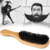 hair brushes wood handle oil head brush hard boar bristle combs for men women hairdressing hair styling beard comb styling tools