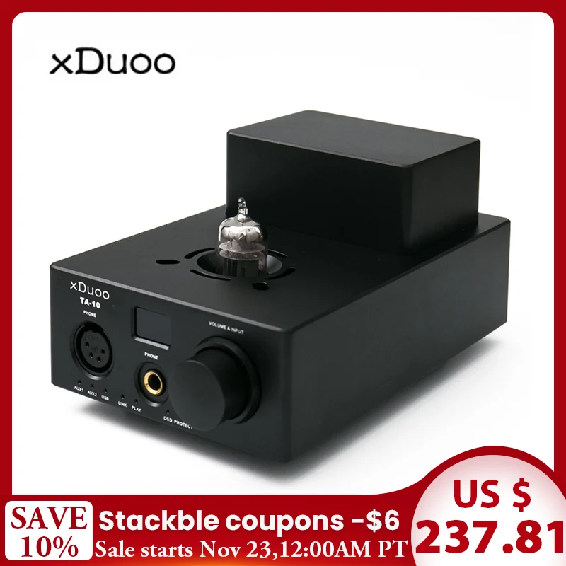 XDUOO TA 10 AK4490 XMOS USB DSD DAC 12AU7 ламповый усилитель для наушников|Усилители наушников| |
