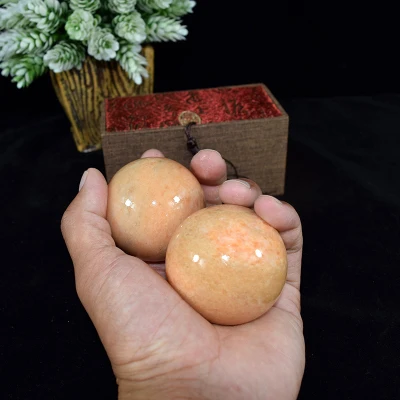 1 pair handball 2 шт. ручной шар фэн шуй нува камень Baoding ручной шар китайский здоровье упражнения стресс ручные мячики с Подарочная деревянная коробка - Цвет: 1 pair handball