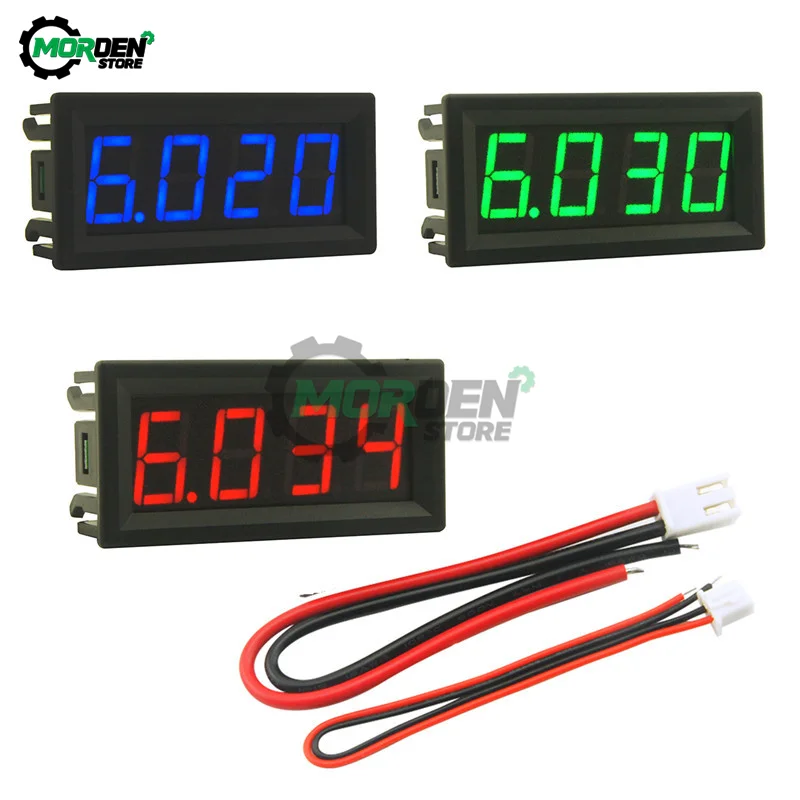 Цифровой светодиодный вольтметр LED амперметр с 4 цифрами 0 56 дюйма 10 А|Измерители