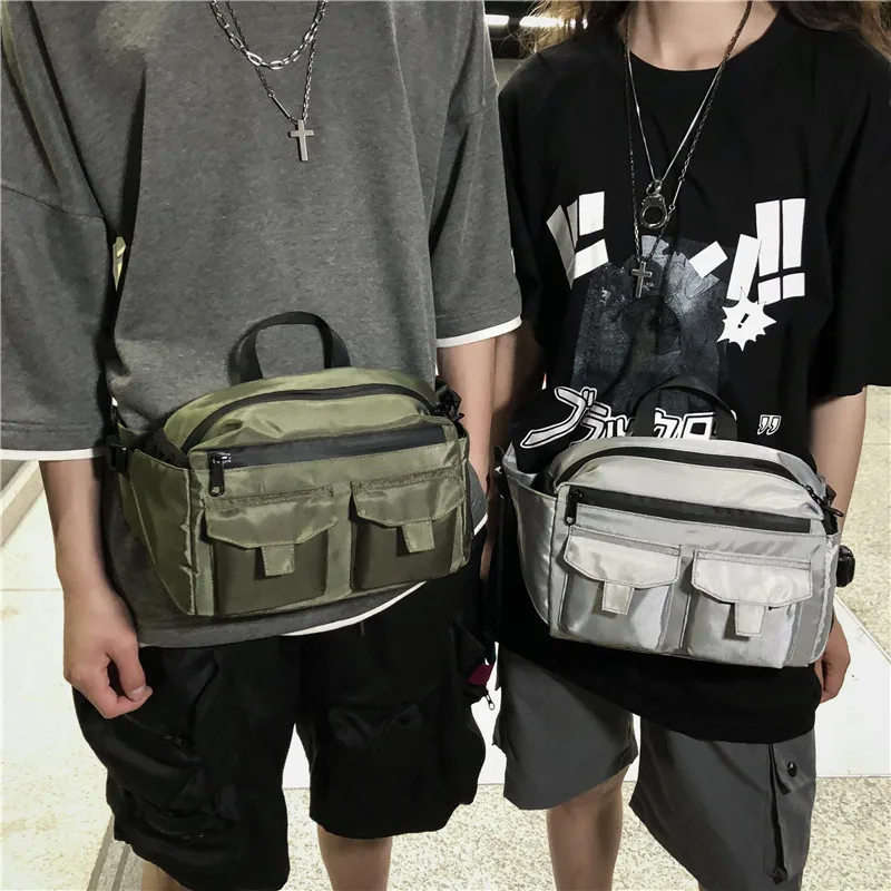 

2020 Purse Pouch Fashion Mulit-Pocket Male High Quality Shoulder Messenger Fanny Belt Pack Unisex Nylon Hip Bum Waist Chest Bag