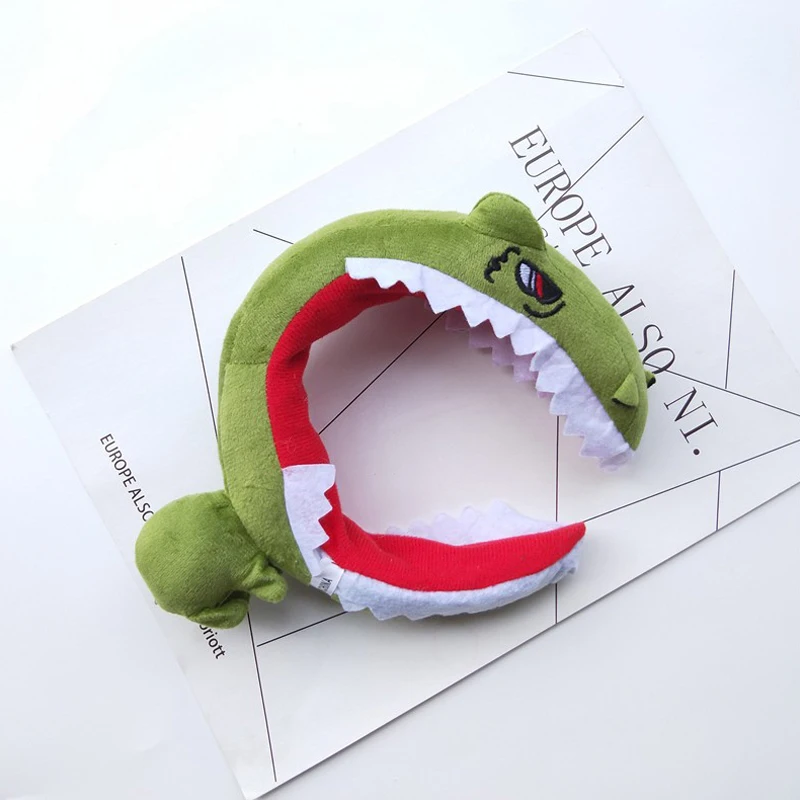 

NEW Washing Face Headband For Women Hair Accessories Cute Cartoon Plush Shark Fish Hair Band Makeup Scrunchie Headband Female