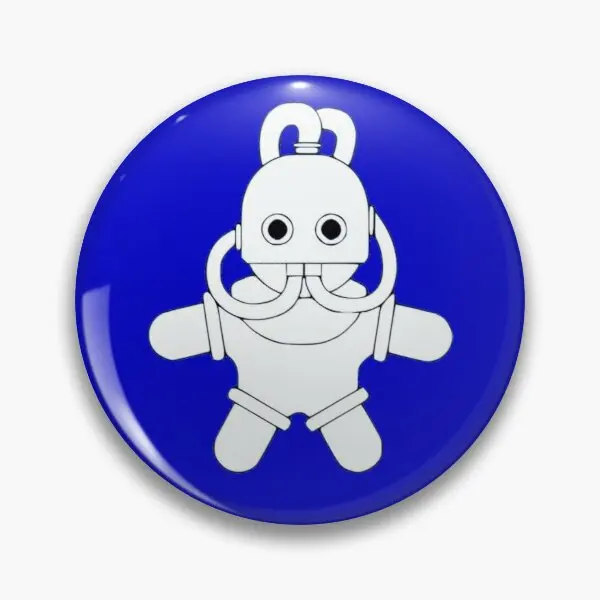 

Сине-белая брошь Mac 【индивидуальный】 мягкая булавка для пуговиц, забавная Ювелирная брошь для шляпы, одежды, декоративный воротник, подаро...