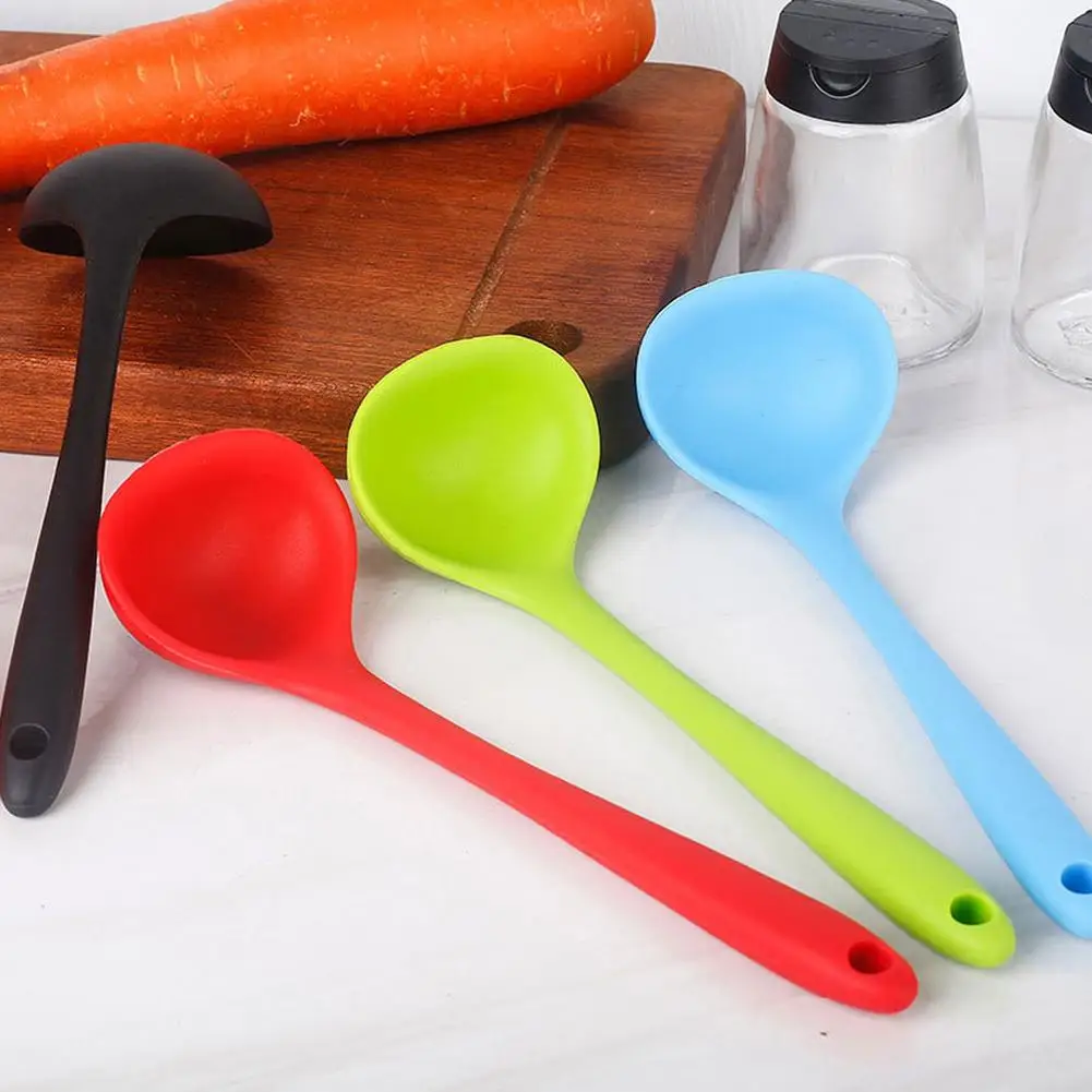 1 шт. силиконовая ложка для супа с длинной ручкой | Дом и сад