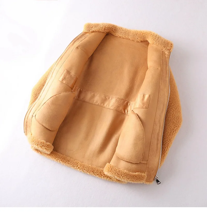 Шуба из натуральной шерсти женская верхняя одежда на осень и зиму куртки LF9085 |