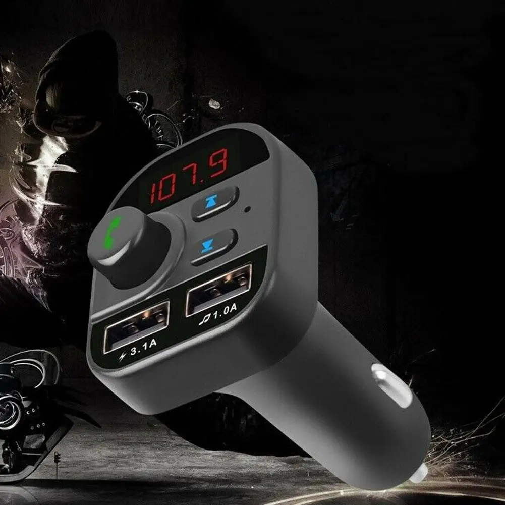 

Автомобильный Bluetooth беспроводной Fm-передатчик Mp3 радио адаптер автомобильный комплект зарядное устройство с 2 Usb-портами