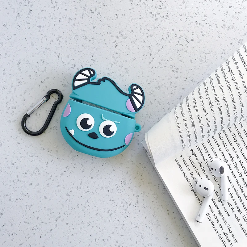 as pic show Для AirPods чехол 3D милый мультяшный чехол для наушников s для Apple Airpods 2 забавные аксессуары Защитная крышка с кольцом на палец - Цвет: as pic show
