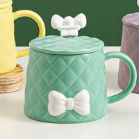 little cute bow girl gift ceramic cup mug creative drinkware coffee milk cup christmas decoration christmas present