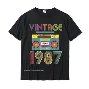 Classic 1987 32nd Birthday Vintage T Shirt Retro Mixtape Discount Casual Top T-Shirts Cotton T Shirt For Men Summer