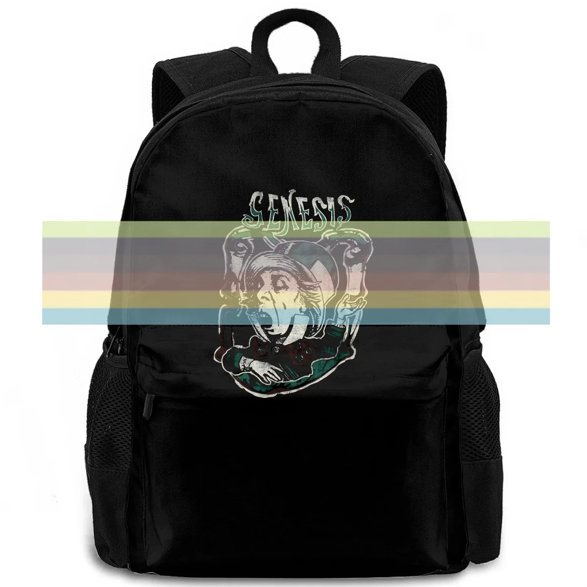 

Genesis - Charisma Hatter Black Prog Rock Official Phil Collins Novelty women men backpack laptop travel school adult