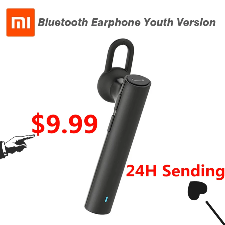 Original Mi Xiaomi Earphone Youth Version Wireless With Microphone Handfree Earbuds Stereo Earphones Build-in Mic Headphones | Электроника