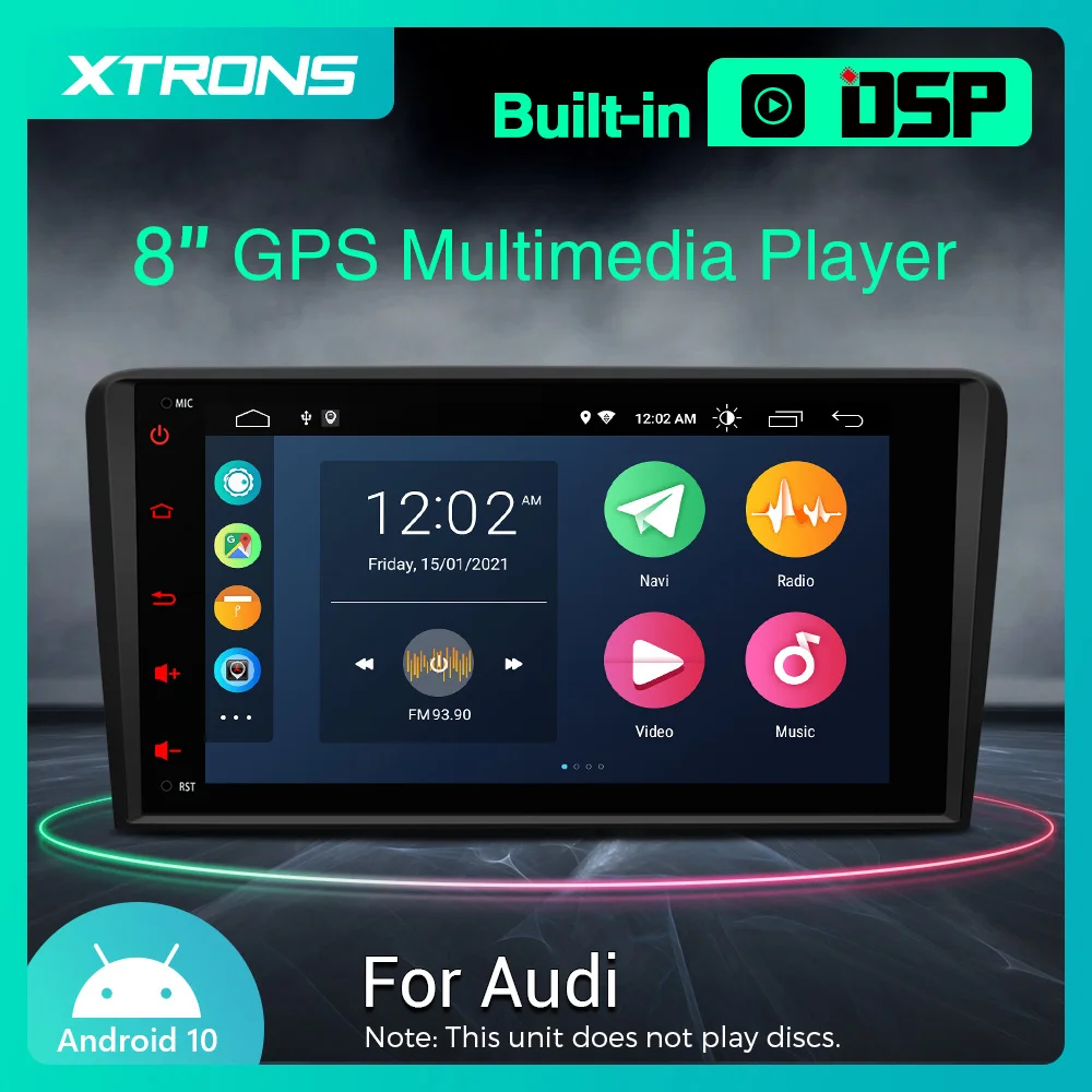 XTRONS 8 ''Android 10 0 автомобильный стерео плеер радио для Audi A3 8P 2003 2009 2010 2011 2012 S3 RS3 Carpaly