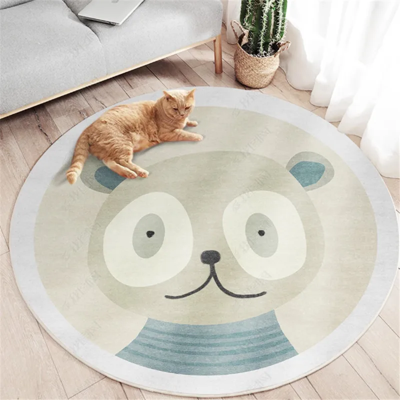 

Bedside Cartoon Carpet Small Cute Round Rug Bedroom Kids Room Floor Mat Chair Home Tapis De Chambre Room Decoration ED50DT