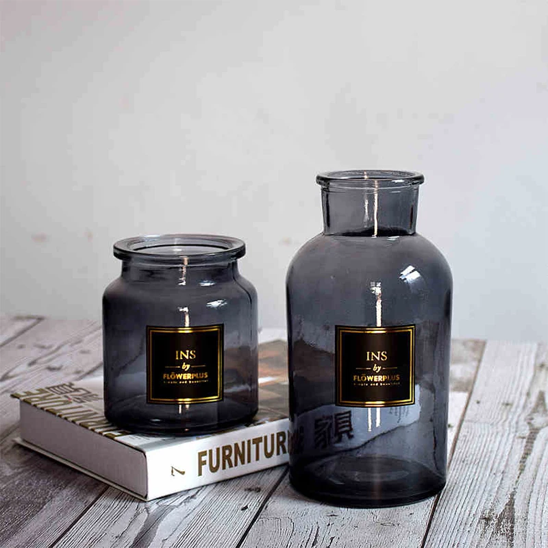 

Vase Home Decor Glass Vases Aesthetic Room Decoration Accessories Bathroom Nordic Flower Terrarium Decoracion декор дома ваза