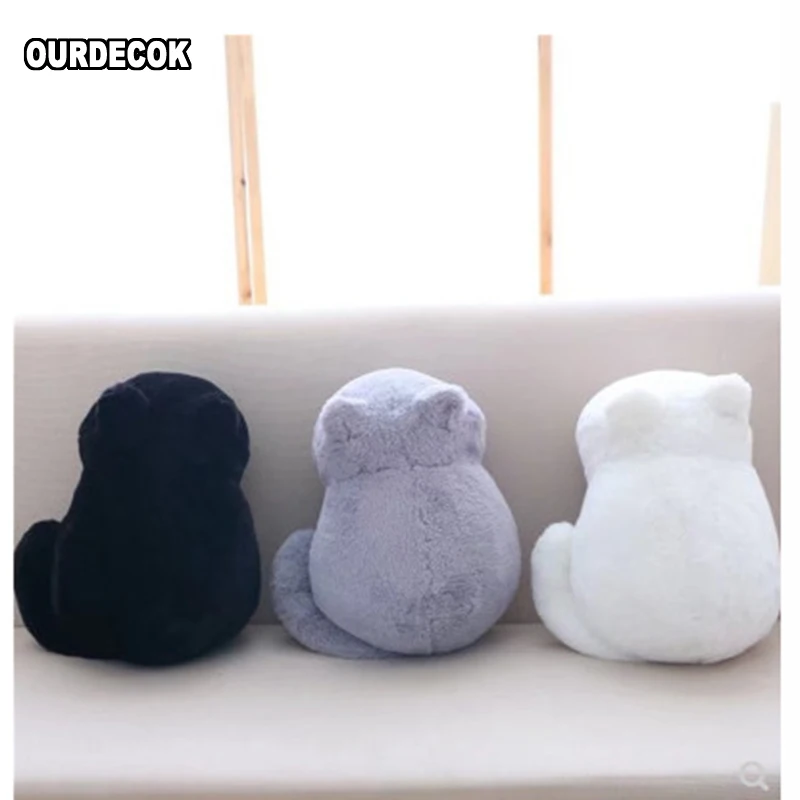 Ashin кошка плюшевые подушки Подушка задняя тень заполненная животное подушка