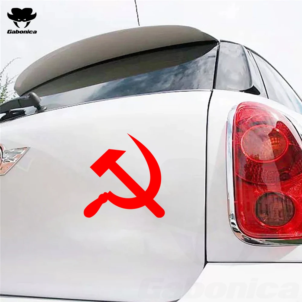 Забавные автомобильные наклейки Hammer and Sickle USSR для Audi BMW Mercedes VW Honda Toyota Lada Jeep Renault