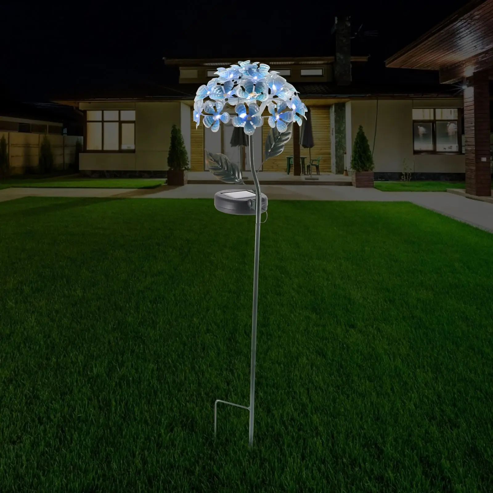 

LED Solar Hydrangea Garden Light 600mA Flower Landscape Light Garden Lawn Decoration Light Holiday Wedding Lantern Beautiful