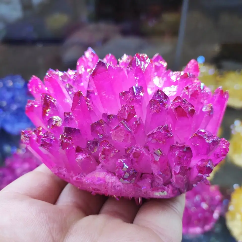 

1 шт. 300 -700 г натуральный гальванический кристалл Кварцевый кластер медитация Исцеление домашний декор чакра рейки