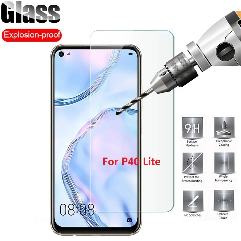 

Защитное стекло, закаленное стекло 9H для Huawei P40/30/20 Lite, 2 шт.