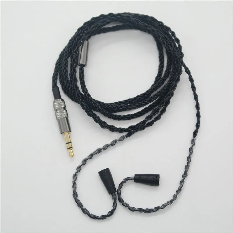 Для Sennheiser ie8 ie80 обновленные кабели металлический черный твист кабель для
