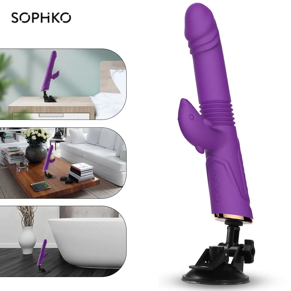 Satılık Seks Mastürbasyon Makinesi Sokmak Dildo Vibratör Otomatik Vantuz Yetişkin Cinsel Oyuncak Kadınlar Için El ücretsiz G Nokta Masajı