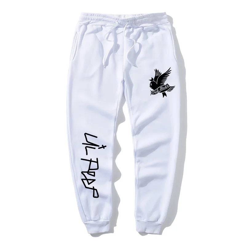 Brand cotton casual pants hip-hop street clothing lil.peep letter print trousers men and women jogger oversized sports | Мужская одежда