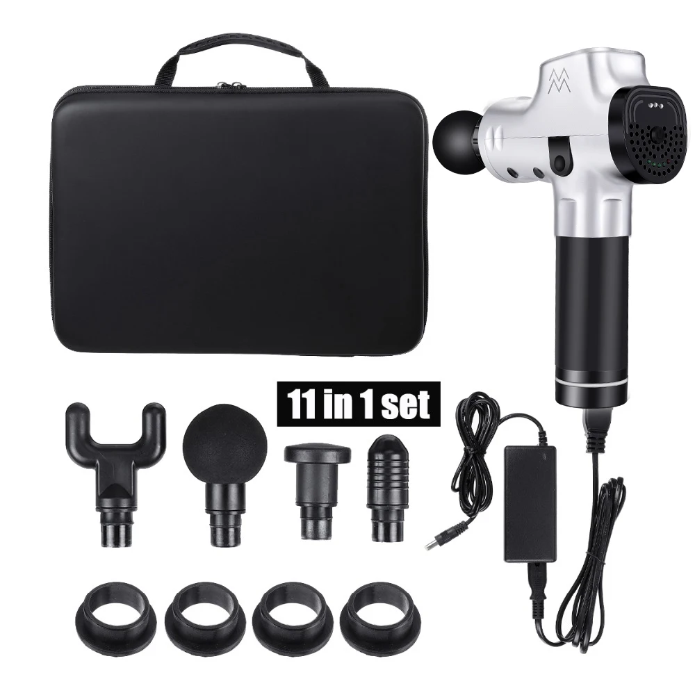 

1200-3200r/min Electric Muscle Massager Therapy Fascia Massage Gun Deep Vibration Muscle Relaxation Fitness Equipment with