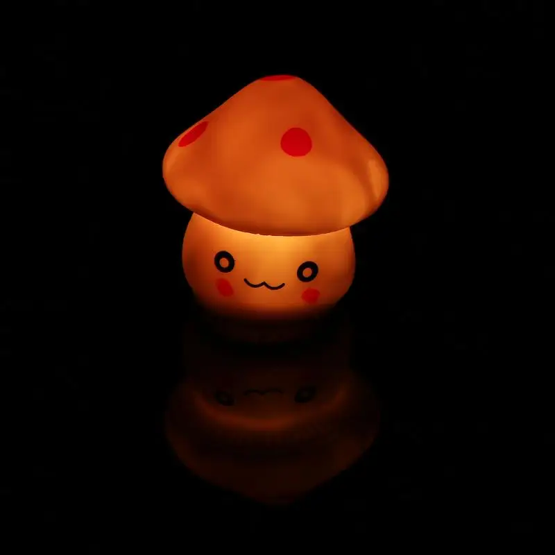 

New Cute Color Changing LED Mushroom Lamp Party Lights Mini Soft Baby Child Sleeping Nightlight Novelty Luminous Toy Gift