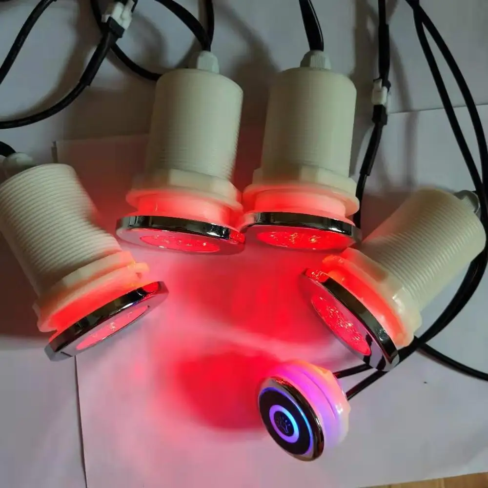 4 шт. muitc цвет RGB ванна водонепроницаемый светодиодный светильник с 1 шт. переключатель контроллер и 1 шт. адаптер 12 В DC 1A