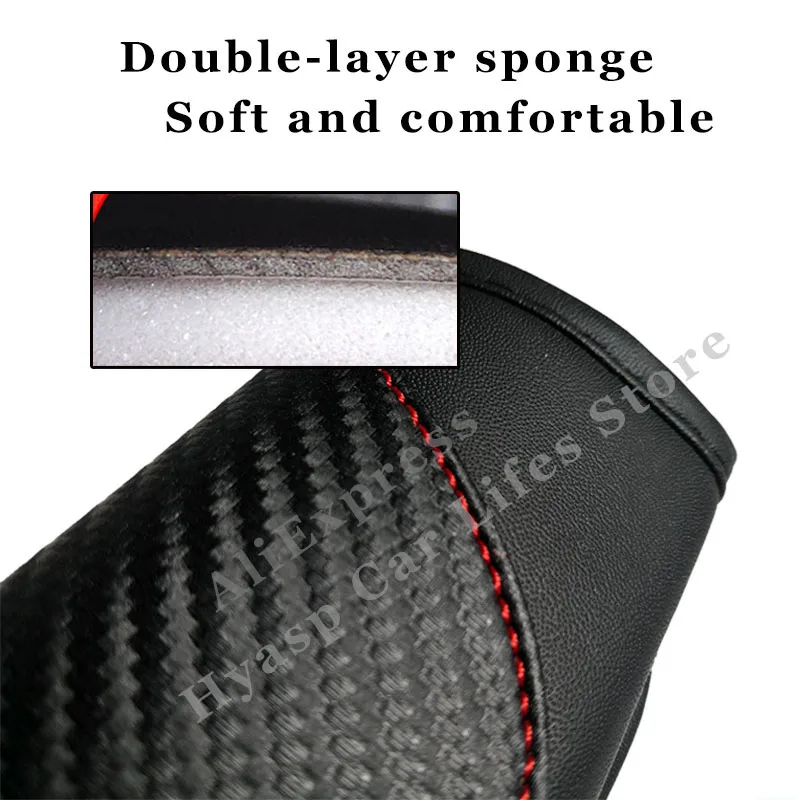 

Car Safety Belt Protector For Nissan NISMO Carbon Fiber Texture Auto SeatBelt Shoulder Pad Protector Car Accessories Interior