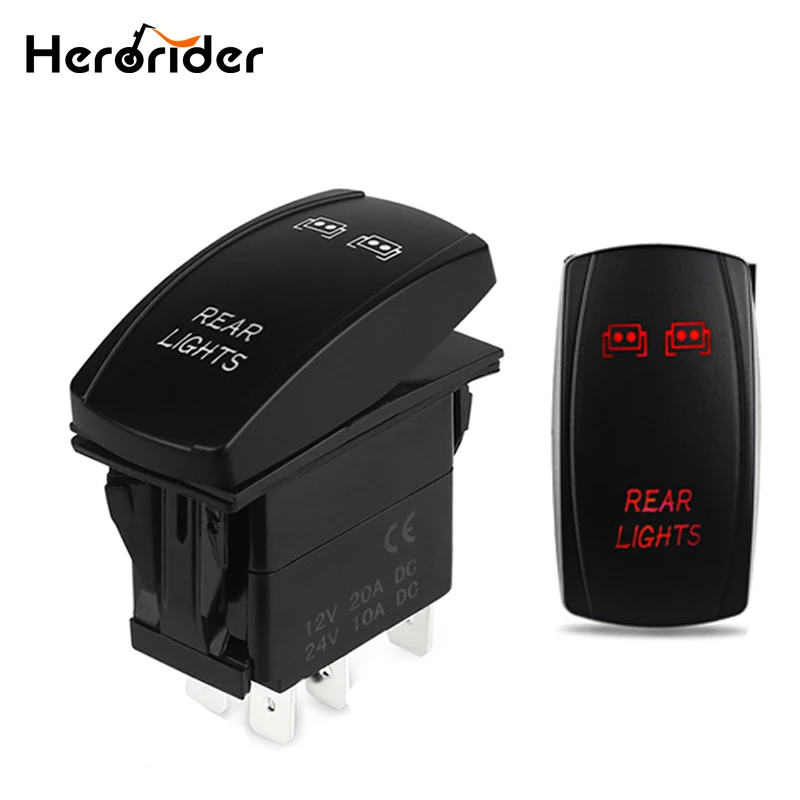 

5pin Laser Push Button Rocker Toggle Switch Blue LED Bar Light Auto Led Light Bar Rocker Switch Waterproof 12V