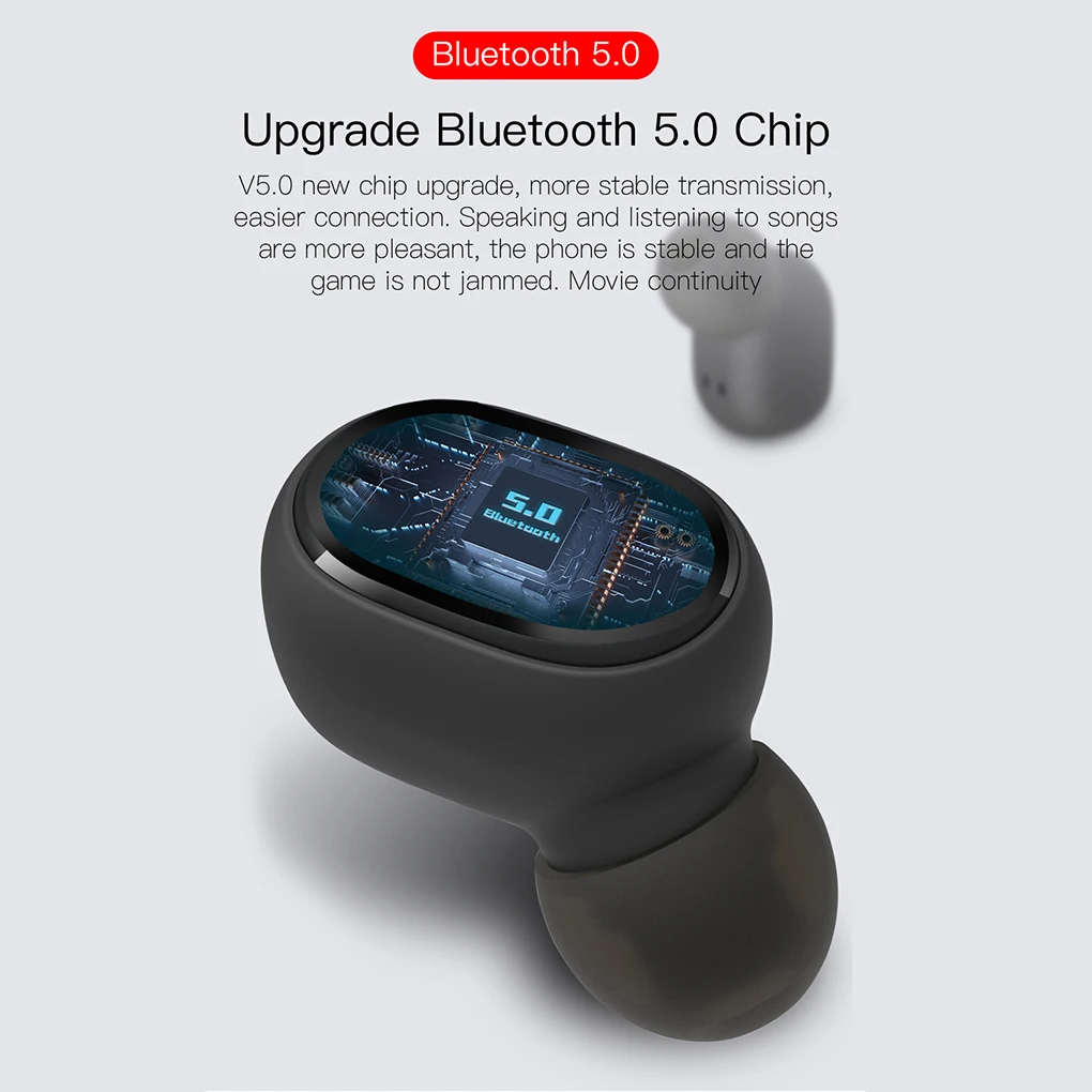 E6s Smart Digital Display Bluetooth Headset Wireless Sports Mini Stereo in-Ear | Электроника