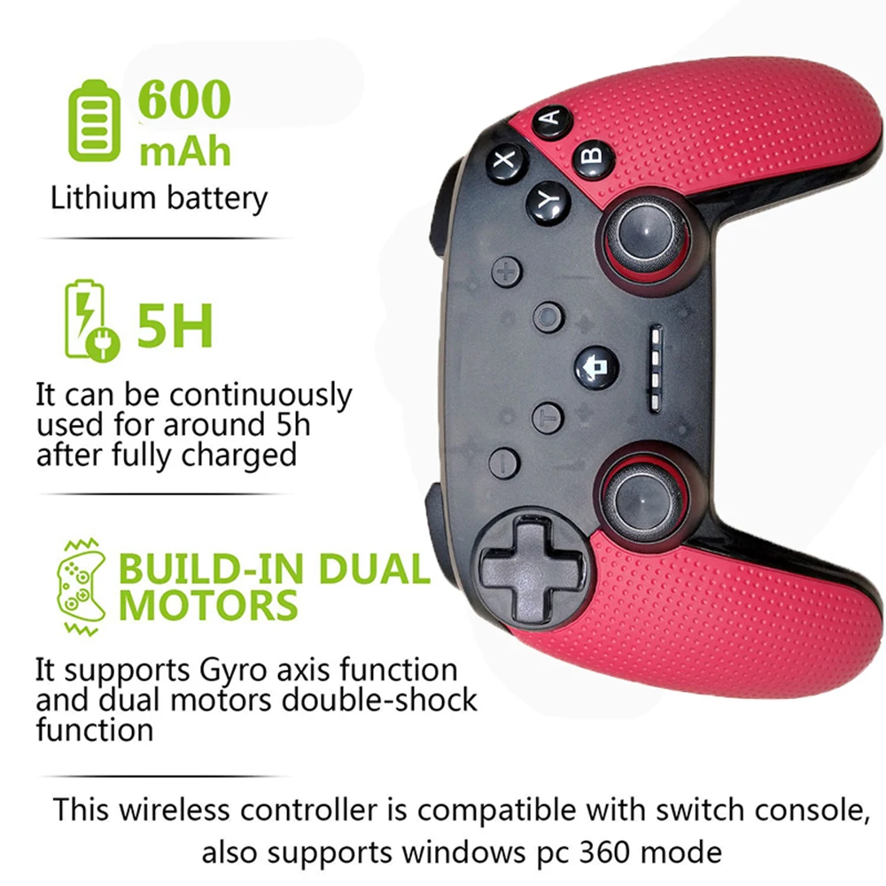 WUIYBN беспроводной геймпад переключатель Pro контроллер bluetooth-джойстик с NFC для nintendo переключатель игровой машины и ПК паровой