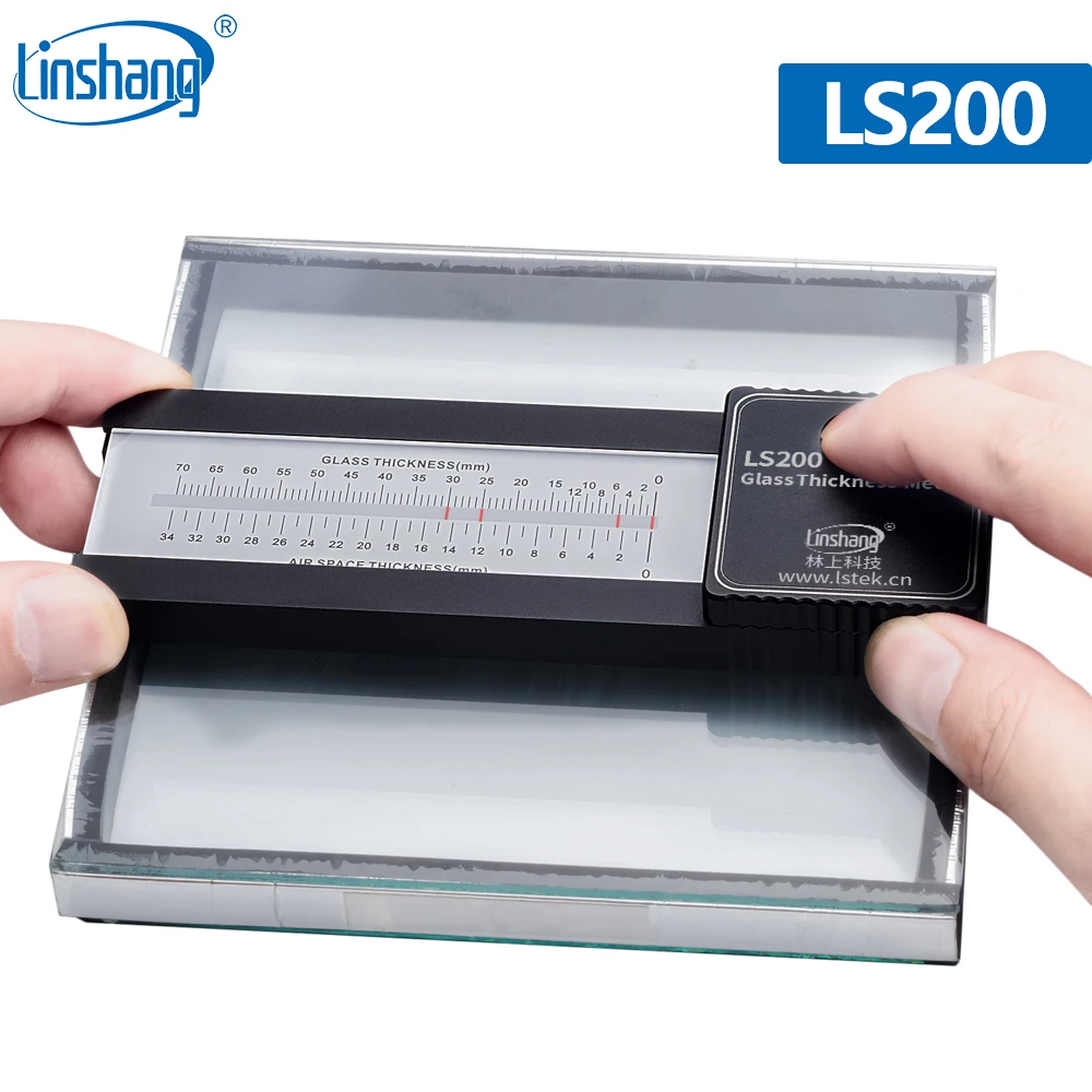 Linshang LS201 цифровой измеритель толщины стекла LS200 лазерный датчик для двойного
