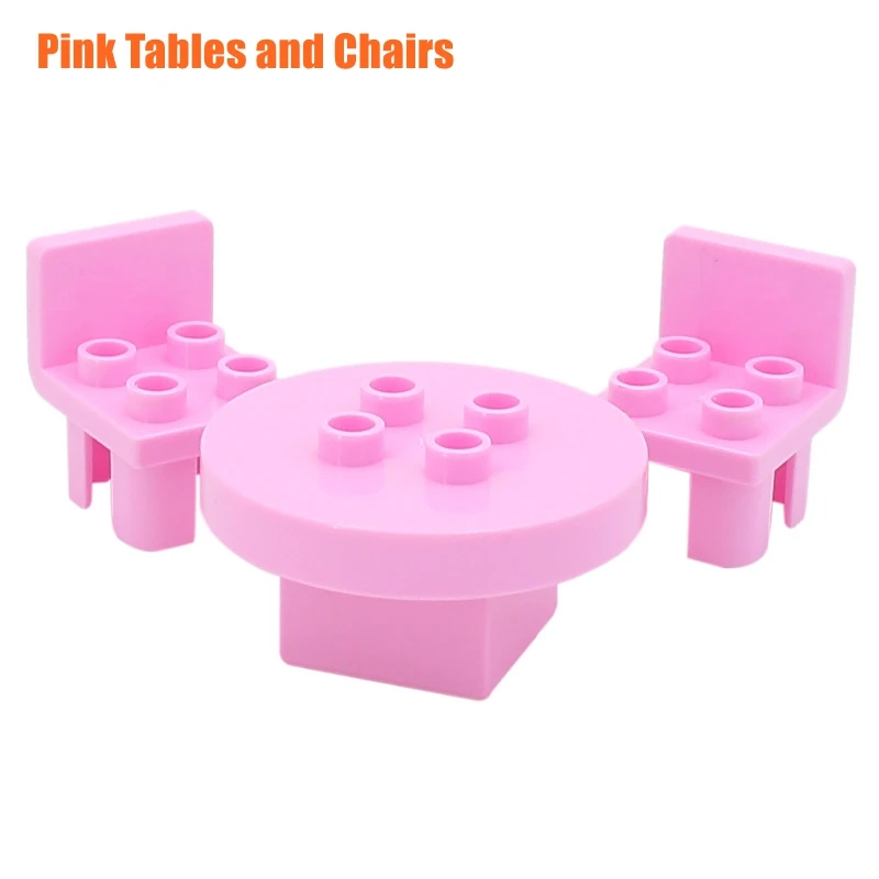 Duplo строительные блоки большого размера аксессуары гардероб кровать стул чайник