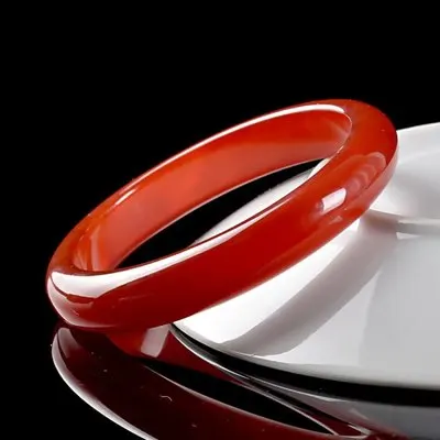

Natural Agate Chalcedony Red 54-64mm Bracelet Elegant Princess Jewelry Best Gift for Mother and Girlfriend