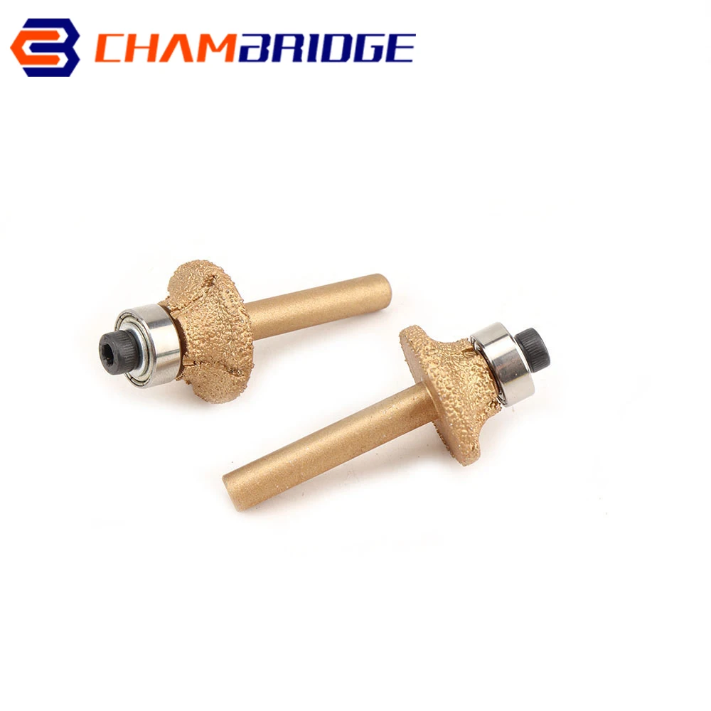 1pc Diamond Router Bits With 6mm Round Shank for Granite Marble Cutter Profiling Cutting Stone Edge Engraving Tools | Инструменты