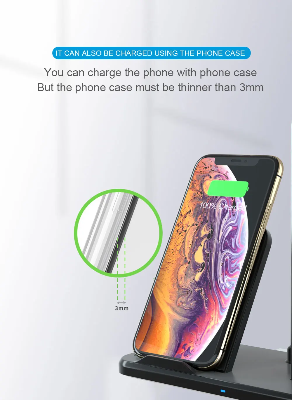 Qi Беспроводная зарядная док-станция держатель для Apple Watch 4 3 2 Airpods iPhone 11 Pro X XS Max XR 8 Plus Индукционная зарядная станция
