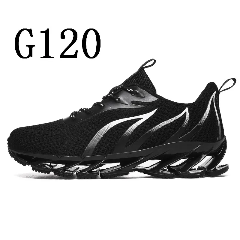 G120-Black Мужская обувь для бега новые трендовые дышащие модные кроссовки Повседневная спортивная обувь уличные кроссовки для бега - Цвет: G120-Black