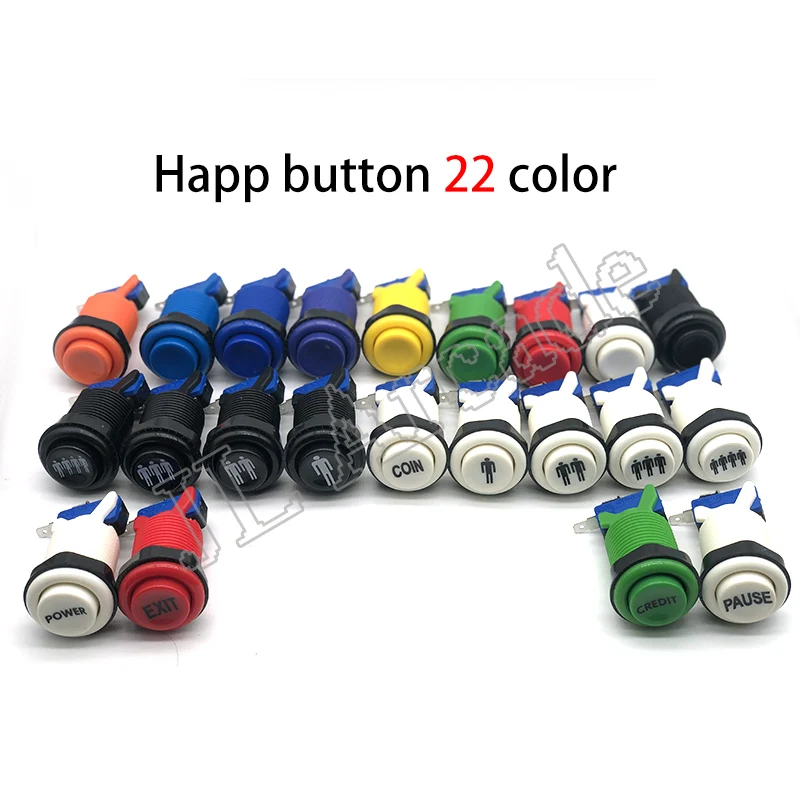 Нажимная кнопка Happ в американском стиле 22 цвета с микропереключателем для всех